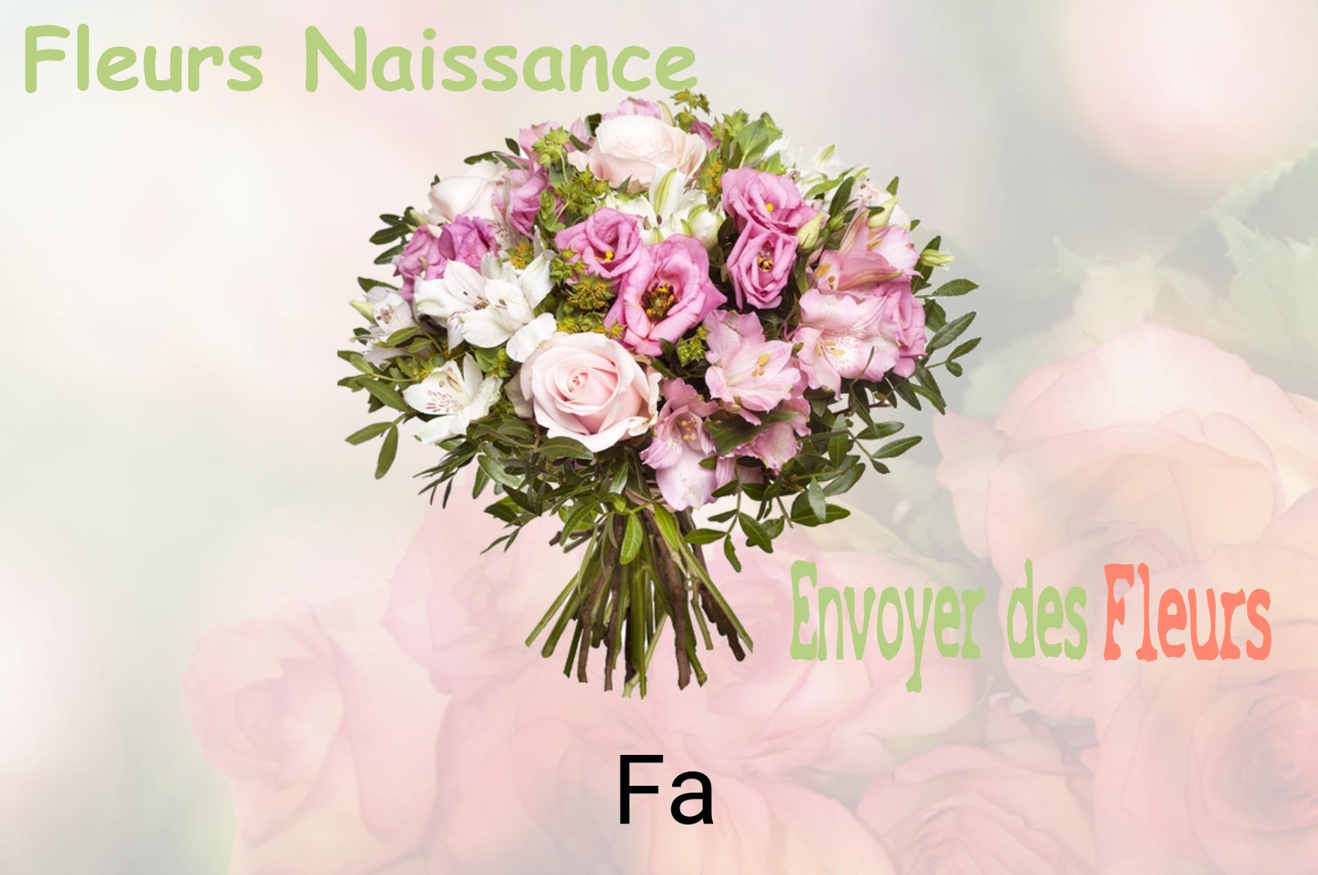 Bouquet de fleurs de naissance livré à Fa